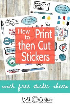 Sticker Sheet Size Guide, Cricut Sticker Sheet Tutorial, Print And Cut Cricut Stickers, How To Print Stickers On Cricut, Cricut Sticker Sheet, Cricut Projects For Craft Shows, Easy Cricut Stickers, Cricket Stickers Printable, How To Print Stickers