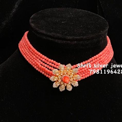 Shri Silver Jewellery on Instagram: "DM for price #coral #corals 92.5 silver Moissanite coral beads with semiprecious beads🔥 Only avlbl @shrisilverjewellery_28 Gold replica designs in silver For orders Dm @7981196428 No COD No exchange No returns World wide shipping avlbl #silver #silverjewelry #silverjewellery #silverchoker #silverchoker #choker ##silverjewelry925 #silverjewelery #silverjewelry #jewelryoftheday #jewelrylover #jewelrydesigner #reversible #goldplatedjewelry #goldpl Coral Choker, Silver Choker, Coral Beads, Beaded Choker, 925 Jewelry, Jewellery Collection, Jewelry Lover, Silver Jewellery, Gold Plated Jewelry