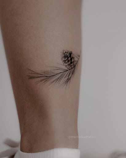 Pine Cone Tattoo, Pinecone Tattoo, Cone Tattoo, Small Nature Tattoo, Pine Tattoo, Branch Tattoo, Muster Tattoos, Classy Tattoos, Nature Tattoos