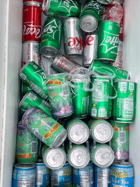 Soda Cans Aesthetic, Sprite Aesthetic Soda, Sprite Aesthetic, Sleepover Vibes, Camping Sleepover, Coke Can, Sun Tea, Surf Club, Coke Cans