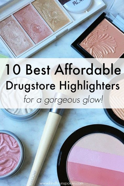 Today I've rounded up 10 Best Affordable Drugstore Highlighters to add to your makeup collection that will give your skin an instant, beautiful glow. These powder highlighters and palettes are the best beauty products at the drugstore and will help you get your spring and summer glow on! Even better most are under $10 making them super affordable and budget-friendly! #highlighters #drugstoremakeup #affordablemakeup Drugstore Highlighter, Best Eye Serum, Best Highlighter, Best Beauty Products, Best Eye Cream, Makeup Beginners, Affordable Makeup, Diy Skincare, Makeup To Buy