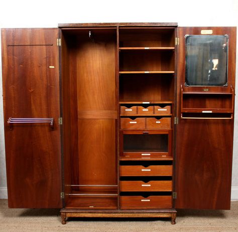 Verithing Victorian Wardrobe Furniture, Teak Wardrobe, Commodore Jewelry Armoire Vintage, Antique Wooden Wardrobe, Oak Wardrobe, Tie Rack, Wardrobe Sale, Eastlake Furniture Armoire, Hanging Rail