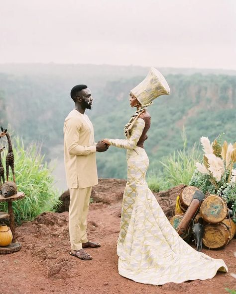 The Best Wedding Inspiration found on Instagram in 2021 - Bridal Musings Zimbabwean Wedding, Yellow Wedding Dress, Mumu Wedding, Eclectic Wedding, Free Wedding Printables, Livingstone, Victoria Falls, Bridal Musings, Instagram Wedding