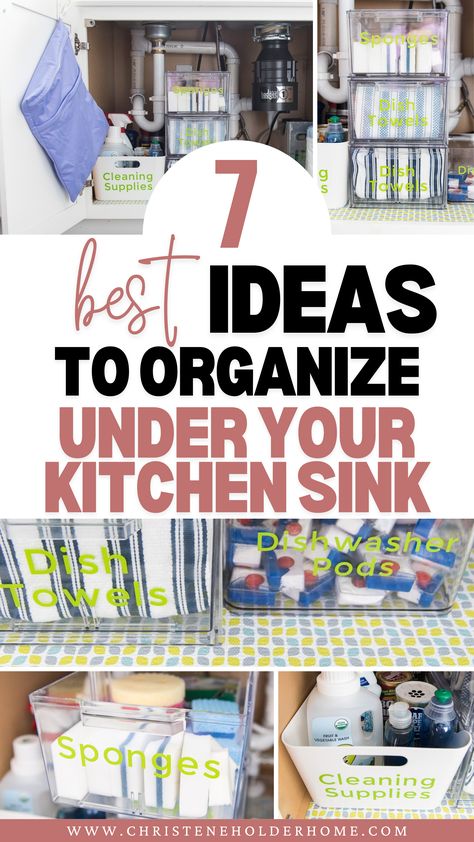 Tame the chaos under your kitchen sink with these 7 genius organization ideas! From clever storage solutions to space-saving tips, learn how to create an efficient and tidy area. Click now to discover the best ways to keep your cleaning supplies and essentials neatly organized! How To Organize Under Kitchen Sink, Organize Under Kitchen Sink, Under Kitchen Sink Storage, Under The Kitchen Sink, Under The Sink Organization, Under Kitchen Sink, Sink Organization, Under Kitchen Sink Organization, Kitchen Sink Organization