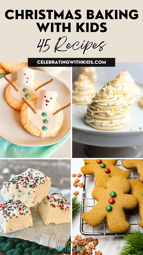 Looking for a fun holiday activity? These Christmas baking with kids ideas are easy and enjoyable – perfect for family bonding! Christmas Food To Make With Kids, Christmas Desserts With Kids, Family Baking Ideas, Christmas Baking Activities For Kids, Kid Christmas Baking, Christmas Bakes Kids, Easy Kids Christmas Baking, Christmas Desserts To Make With Kids, Kids Christmas Recipes Easy