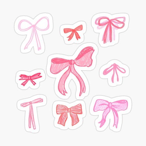 Get my art printed on awesome products. Support me at Redbubble #RBandME: https://www.redbubble.com/i/sticker/aesthetic-pink-coquette-bows-sticker-pack-by-dearestbrenda/163986640.EJUG5?asc=u Coquette Stickers Printable Pink, Girly Stickers Printable, Stickers Packs Printable, Pink Stickers Aesthetic Printable, Pink Printable Stickers, Aesthetic Pink Coquette, Coquette Stickers, Girly Stickers, Coquette Bows