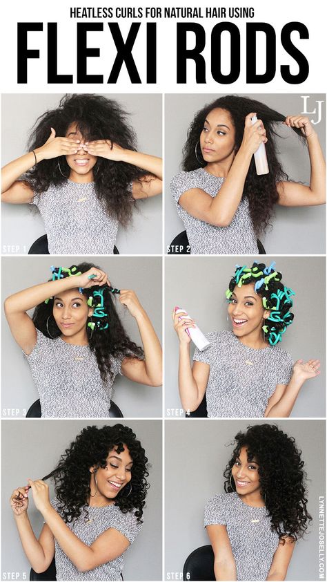 Beauty Blogger Lynnette Joselly shows you how to style heatless curls for natural hair using flex-rods. Rods On Natural Hair, Curl Your Hair, Flexi Rods, Pelo Afro, Heatless Curls, Natural Hair Inspiration, Natural Hair Tips, Relaxed Hair, Curly Hair Care