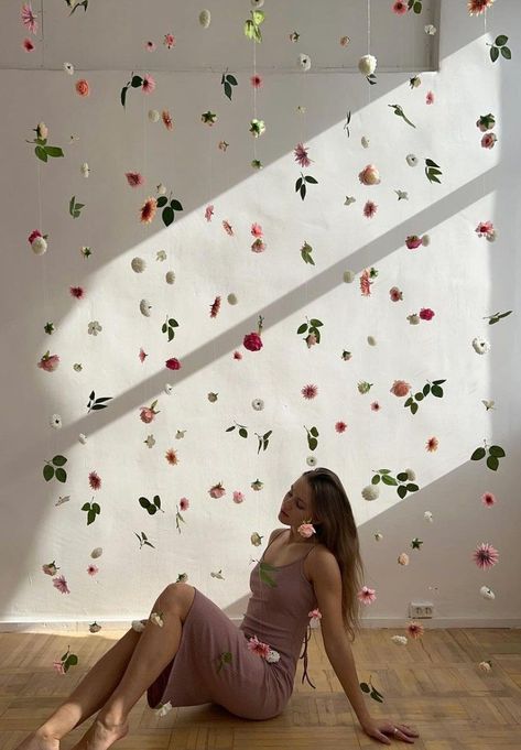 Hanging Flower Garland, Custom Hanging Flowers Kit, DIY Ceiling Flower Set, Floating Flower Wall Hanging Backdrop for Wedding/ Birthday - Etsy #Ideas #Events #DecorTips #HomeDecorating #with #Bar #Creativity #Elevating #Flower #HomeInspiration #Floral Diy Ceiling Flowers, Hanging Roses Photoshoot, Birthday Flowers Decorations, Floating Flowers Photoshoot, Hanging Flowers Photoshoot, Flower Backdrop Photoshoot, Floating Flower Backdrop, Hanging Flowers Decor, Hanging Flowers Backdrop