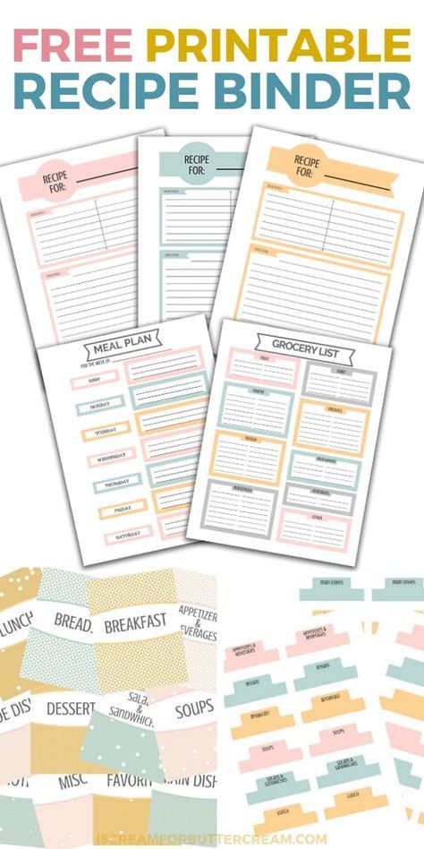 Recipe Binder Printables, Menu Planning Printable, Binder Printables Free, Scrapbook Recipe Book, Homemade Recipe Books, Recipe Folder, Recipe Cards Printable Free, Diy Cookbook, Family Recipe Book