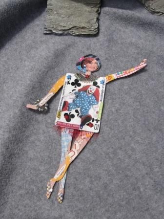 Playing Card Crafts, Collage Fodder, A Playing Card, Assemblage Art Dolls, Ideas Journal, Playing Cards Art, Art Trading Cards, Handcrafted Dolls, Paper Dolls Diy