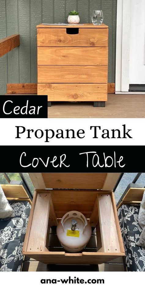 Propane Wall Heater Cover Ideas, Wall Heater Cover, Propane Wall Heaters, Cedar Fence Pickets, Propane Tank Cover, Wood Pallet Recycling, Fence Pickets, Diy Side Table, Project Plan