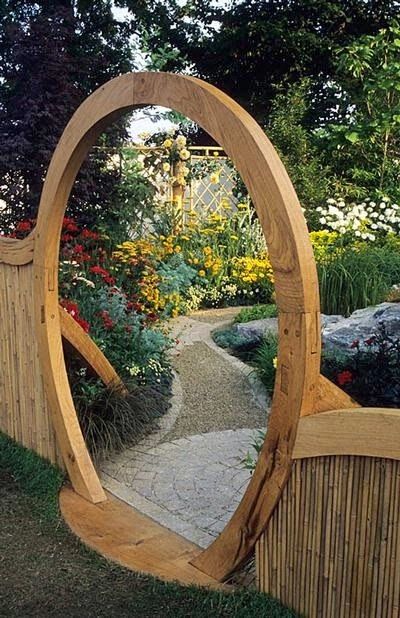 FEATURE FRIDAY: GREAT GATES | The Impatient Gardener Gate Ideas, Garden Vines, Wooden Arch, Bamboo Fence, Have Inspiration, The Secret Garden, Garden Gate, Garden Structures, Garden Gates