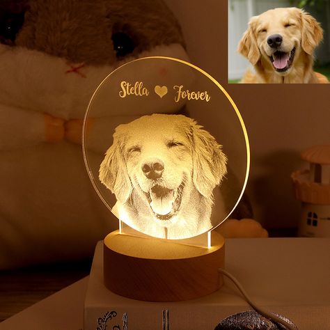 This product combines pictures and lights with romantic and practical features. The lamp uses acrylic as a raw material, with crystal-like transparency, soft light, clear vision and long service life. You can let any of your favorite photos enveloped in soft lighting, and whenever the night comes, there will be a light from love to accompany you. It is a great holiday gift for your family, love or friends. Birthday Bedroom, Combine Pictures, Photo Night, Photo Lamp, Unique Night Lights, 3d Illusion Lamp, Lamp Desk, Night Light Lamp, Lighted Ornaments