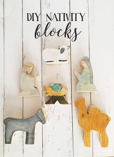 Diy Wooden Nativity Scene, Wood Nativity Diy, Diy Wooden Nativity, Diy Nativity Set, Nativity Blocks, Twin Ideas, Jigsaw Projects, Wood Nativity, Diy Nativity