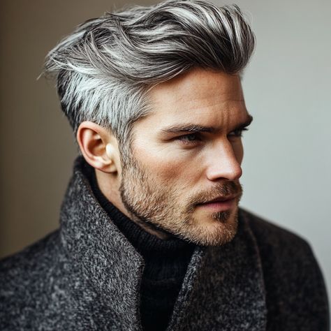 Embracing the Salt and Pepper Look for Men with Graying Hair Long Hair Grey, Gray Hair Men, Hipster Hairstyles Men, Surfer Hairstyles, Grey Hairstyle, Trending Hairstyles For Men, Beard Trend, Graying Hair, Pepper Hair