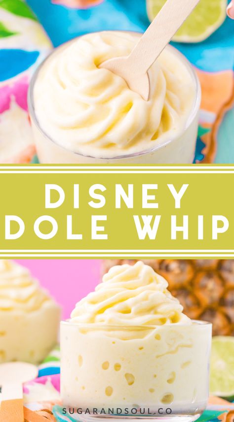 Disney Dole Whip, Dole Whip Recipe, Pineapple Desserts, Recipes With Whipping Cream, Pineapple Recipes, Dole Whip, Köstliche Desserts, Homemade Ice, Soft Serve