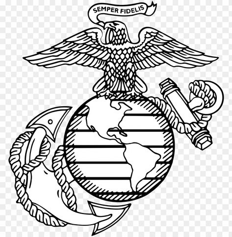 Marine Corps Tattoos, Usmc Emblem, Usmc Tattoo, Anchor Drawings, Marine Corps Emblem, Marine Tattoo, Marines Logo, God Tattoo, History Meaning