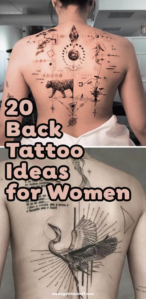 Show off your unique style with a beautiful back tattoo! Find the perfect design for you with our creative back tattoo ideas for women. Mandalas, Large Women’s Back Tattoo, Names On Back Tattoo, Unique Lower Back Tattoos Women, Modern Lower Back Tattoo, Full Back Tattoo Women Ideas Inspiration, Back Tattoo Taurus, Upper Back Piece Tattoos For Women, Back Tattoo Women Full Art Designs