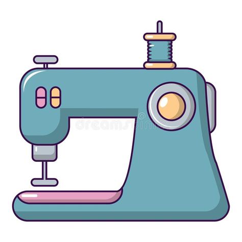 Sewing machine icon, cartoon style. Sewing machine icon. Cartoon illustration of #Sponsored , #AD, #Paid, #machine, #Cartoon, #illustration, #icon Sewing Machine Vector, Cartoon Illustration, Sewing Machine, Web Design, I Hope, Sewing, Design