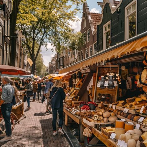 Bustling Market Scene: Visitors browse through a vibrant street market lined with stalls offering a variety of cheeses. #market #cheese #street #stalls #visitors #aiart #aiphoto #stockcake ⬇️ Download and 📝 Prompt 👉 https://ayr.app/l/f4tQ Small Town Market, Local Market Aesthetic, Outdoor Market Design, Street Market Aesthetic, 2025 Inspiration, Stock Images People, Autumn Market, Market Photography, Goals Board