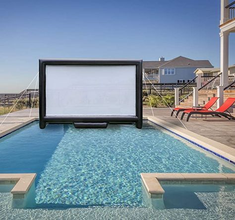 AmazonSmile: Sewinfla Outdoor Movie Screen 12ft- Upgraded Airtight Design Inflatable Movie Projector Screen for Outdoor/Indoor Use - No Need to Keep Inflating - Supports Front and Rear Projection: Garden & Outdoor Outside Projector, Rear Projection Screen, Movie Projector Screen, Pool Movie, Outdoor Projector Screen, Inflatable Movie Screen, Screened Pool, Outdoor Movie Screen, Outside Pool