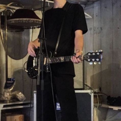 Guy With Electric Guitar, Rockstar Man Aesthetic, Guy Playing Guitar Aesthetic, E Guitar Aesthetic, Punk Boy Aesthetic, Rockstar Aesthetic Men, Boy Band Aesthetic, Rockstar Bf Aesthetic, Patrick Feely