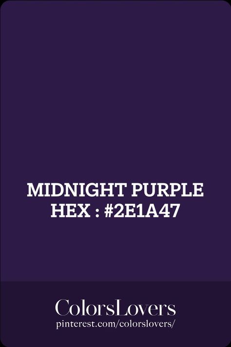 MIDNIGHT PURPLE Midnight Purple Aesthetic, Midnight Purple Color, Purple Images, Purple Hex, Fav Aesthetic, Paint Color Codes, Midnight Purple, Oddly Specific, Hex Color