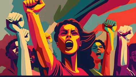 United and standing strong, vector illus... | Premium Photo #Freepik #photo #feminism #women-empowerment #woman-8-3 #women-equality Empowerment Of Women, Ragging Poster, Creative Posters On Women Empowerment, Woman Empowerment Poster, Women Empowerment Illustration, Strong Woman Art, Women Empowerment Poster, Anti Ragging, Women Empowering Women