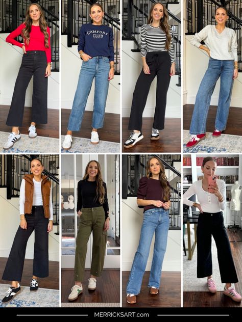 Jeans With Sneakers Outfit Fall, Jeans And Tennis Shoes Outfit Winter, Work Outfit With Sneakers Women, Mom Outfits With Sneakers, Sneakers And Jeans Outfit, Fall Outfit Sneakers, Jeans With Sneakers Outfit, Fall Outfits With Sneakers, Fashion Sneakers Outfit