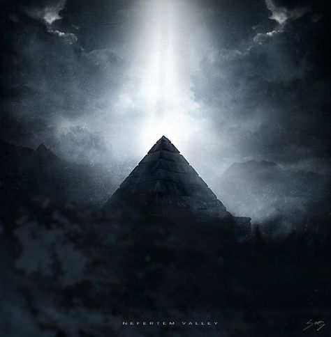 Nefertem Valley by 3mmI on DeviantArt Dark Pyramid, Ancient Astronaut Theory, Egyptian Theme, Egyptian Pyramids, Computer Art, Cover Artwork, Cd Cover, Ancient Aliens, Dark Photography