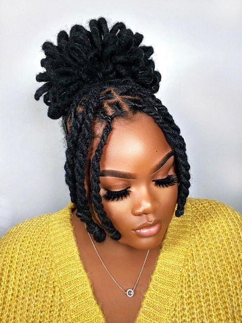 11 Loc Styles for Valentine's Day | The Digital Loctician Dreadlock Styles, Hairstyles With Locs, Dreads Styles For Women, Short Dreadlocks Styles, Meagan Good, Beautiful Dreadlocks, Short Locs Hairstyles, Faux Locs Hairstyles, Dreadlock Style