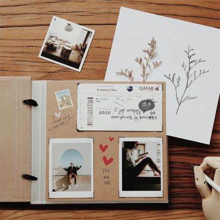 It's a pleasure to share one's memories. Everything remembered is dear, endearing, touching, precious. Journal Tattoo, Photo Memory Book, Hobbies To Pick Up, Photo Album Wedding Guest Book, Handmade Photo Album, Book Pocket, Photo Album Wedding, Handmade Photo Albums, Diy Photo Book