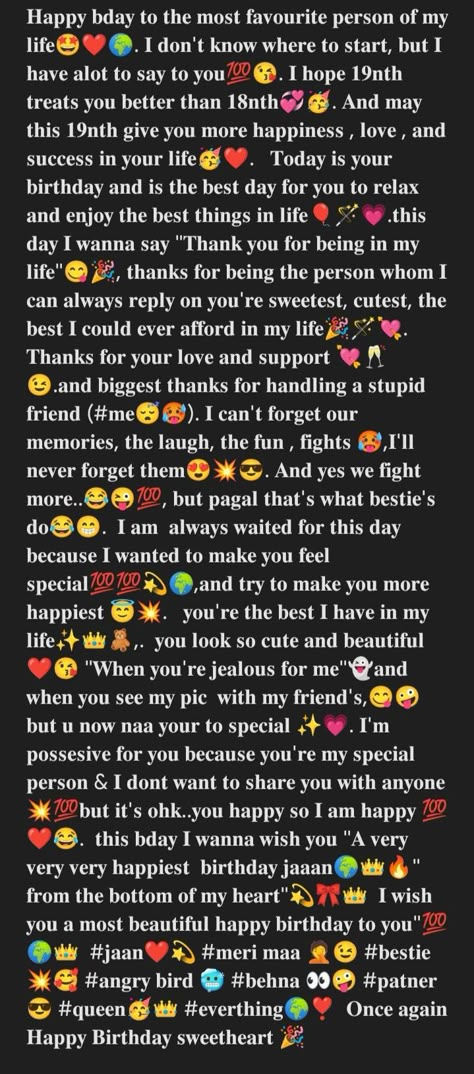 Birthday sms 🥂🎉 in 2022 | Simple love quotes, Happy birthday best friend quotes, Happy birthday best friend Bestie's Birthday Wishes, My Friend Birthday Wishes, Happy Birthday Love Quotes For Her, Birthday Wishes My Love Life, Birthday Wishes To Your Love, Happy Birthday For Love Of My Life, Love Happy Birthday Wishes, Best Wishes For Best Friend Birthday, Birthday Wishes For A Boyfriend Love