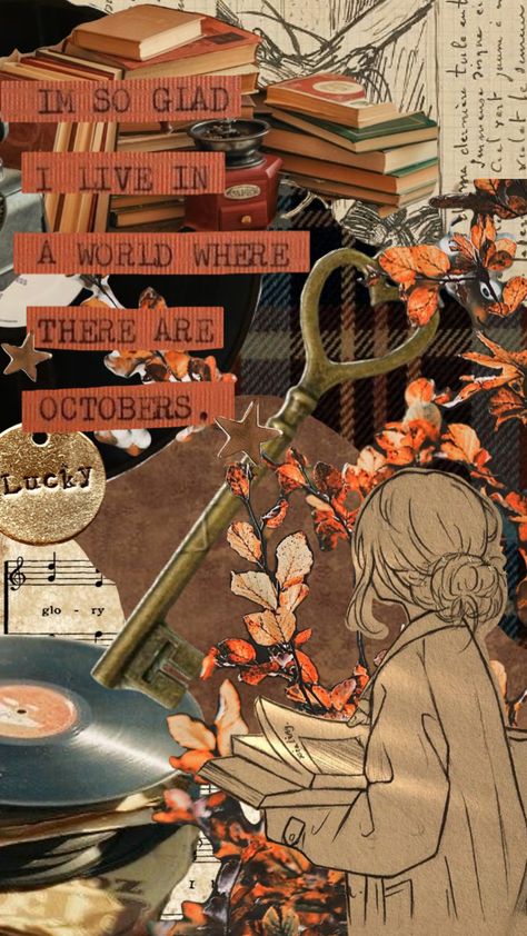 October <3 #autumnvibes #octoberaesthetic Octerber Wallpaper, October Aesthetic Pictures, Thanksgiving Collage, Barbara Cooney, October Aesthetic, October Girl, Art Thanksgiving, Girl Time, Girl Background