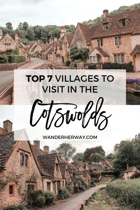 The prettiest Cotswolds villages you need to visit on your trip to England! #england #cotswolds England Cotswolds, Cotswolds Villages, Koh Lanta Thailand, England Village, London England Travel, England Travel Guide, Cotswold Villages, Cotswolds England, England Countryside