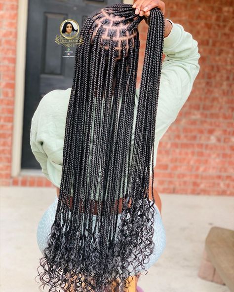 Knotless Braids Styles Long, Long Smeduiem Knotless, Knotledd Braids Styles, Knotless Braids Sizes, 52 Inch Knotless Braids, Long Knotless With Curls, Nutless Braids Styles Long, Smeduiem Knotless Braids, Smedium Knotless Long