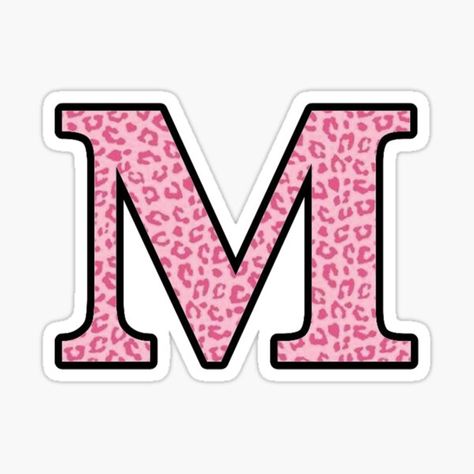 Letter M Cheetah Stickers | Redbubble M Aesthetic Letter, Letter M Aesthetic, Tufting Drawing, Profile Picture Avatar, M Aesthetic, M Sticker, Pink Neon Wallpaper, Letters Stickers, Aesthetic Letter