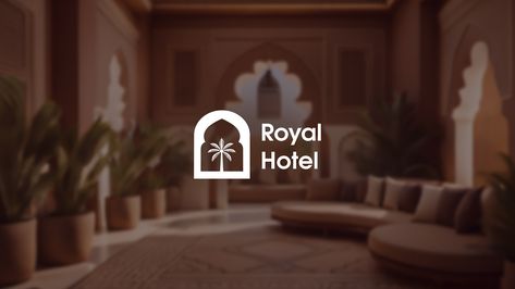 Royal Hotel | Logo design and brand identity Hotels Logo Design, Hotel Logo Design Ideas, Hotel Branding Design, Boutique Hotel Logo Design, Boutique Hotel Logo, Luxury Hotel Logo Design, Luxury Resort Logo, Luxury Hotel Graphic Design, Boutique Hotel Branding Identity