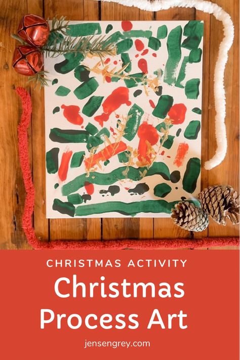 Preschool Craft: Christmas Process Art | Grey Skies & Rainbow Highs Christmas Process Art, Process Art Ideas, Process Art Preschool, January Preschool, Open Ended Art, Christmas Art Projects, Christmas Crafts For Toddlers, Preschool Craft, Preschool Christmas Crafts