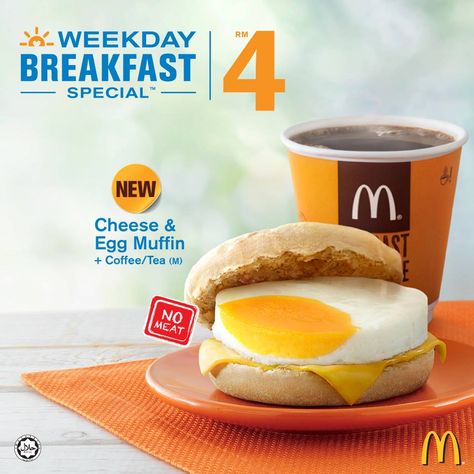 yummy Egg McMuffin and Coffee McDonald's Malaysia #EggMcMuffin #Breakfast #Coffee #McDonalds #Malaysia Mcdonalds Poster, Kfc Breakfast, Breakfast Packaging, Coffee Mcdonalds, Burger Ads, Pizza Station, Creative Sandwich, Mcdonalds Breakfast, Food Posters