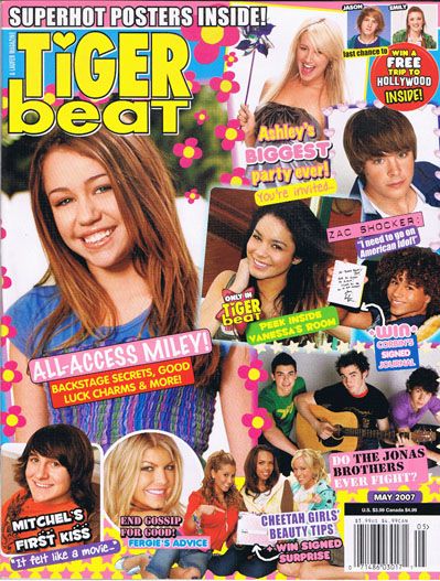 Tiger Beat: Magazine that uses symbol in its logo Magazine Yearbook, 90s Yearbook, Magazine 2000s, Girls Life Magazine, 2000s Posters, Y2k Magazine, 2000s Magazines, Teen Magazines, Recruitment Themes