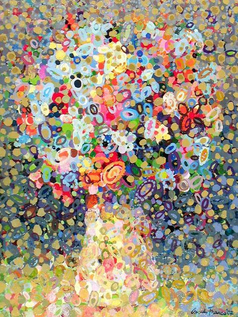 Angelo Franco floral painting Angelo Franco, Paintings Oil, Folk Art Flowers, Still Lifes, Dot Art Painting, Hudson River, Cool Paintings, Elementary Art, Hudson Valley