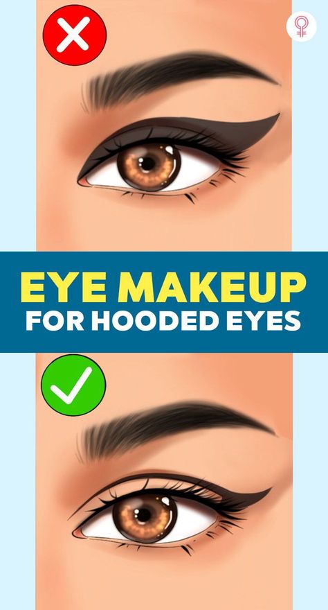 Eyeshadow For Partially Hooded Eyes, Eye Makeup For Hooded Blue Eyes, Makeup Looks For Downturned Eyes, Eye Makeup For Hooded Eyelids, Partially Hooded Eyes, Cat Eye Makeup Hooded Eyes, Smudge Eye Makeup, Looks For Hooded Eyes, Eyeshadow Looks For Hooded Eyes