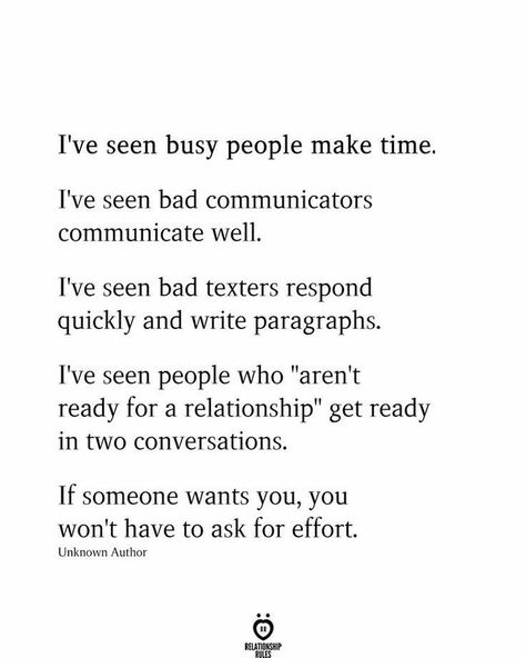 Follow me for more Exclusive Content⬇️⬇️@fashionblychic Write your comment 💭😊 Tag your friend 👭 Relationship Effort Quotes, Conversation Quotes, Effort Quotes, Vie Motivation, Busy People, Robert Kiyosaki, Relationship Rules, Reminder Quotes, Deep Thought Quotes