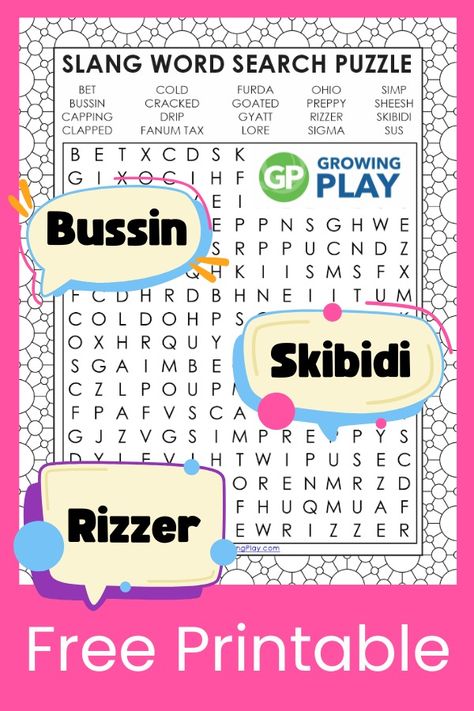 Middle School Word Search - Bussin' Edition 2024 - Growing Play Middle School Word Search, School Word Search, Funny Would You Rather, Social Media Humor, Word Search Printables, Mysteries Of The World, Would You Rather Questions, Background Knowledge, Fact Of The Day