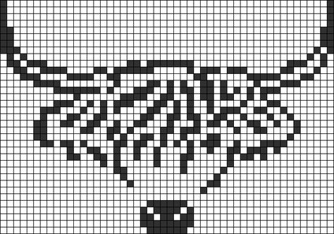 Alpha pattern #141218 | BraceletBook Cow Grid Pattern, Pixel Art Grid, Highland Cattle, Pattern Ideas, Alpha Pattern, Grid Pattern, Knitting Charts, Alpha Patterns, Soda Pop