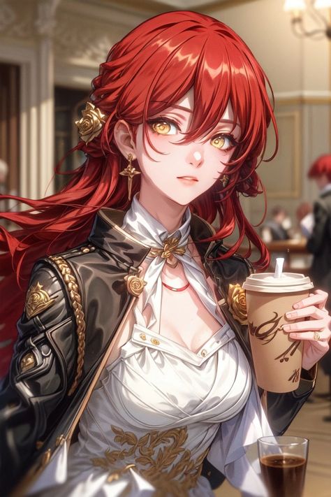 An Ai-generated art of Himeko from Honkai Star Rail Redhead Characters, Pokémon Heroes, Red Hair Men, Snow White With The Red Hair, Red Hair Woman, Girls With Red Hair, Honkai Star Rail, Anime Girlxgirl, Female Poses