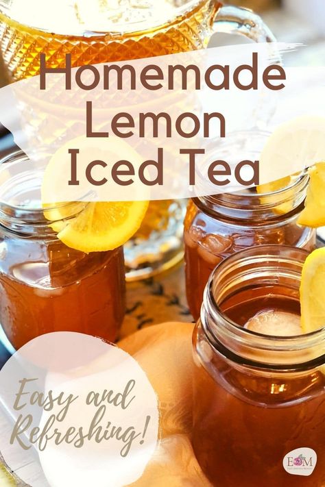 Brisk Lemon Iced Tea, Honey Lemon Iced Tea, Homemade Lemon Iced Tea, Lemon Ice Tea Recipe, Fresh Brewed Iced Tea Recipe, Lemon Ice Tea Recipe Homemade, Lemon Drinks Nonalcoholic, Sweet Tea And Lemonade, Iced Tea Lemonade Recipe