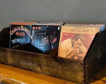 Record Holder Ideas, Record Storage Ideas, Record Corner, Record Library, Clt House, Vinyl Record Crate, Vinyl Record Storage Box, Record Album Storage, Audiophile Room