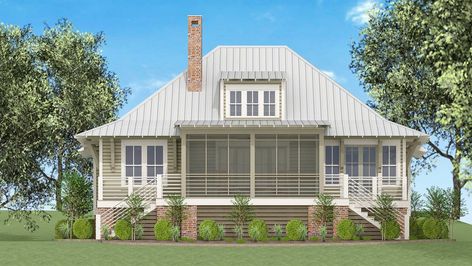 Columbia Retreat — Lake & Land Studio Cottage Court, House Pics, Southern Cottage, Coastal House Plans, Lake Houses, Lake Homes, Building A Porch, Beach House Plans, Outdoor Remodel